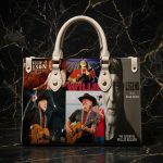 Personalized Country Music Leather Handbag and Wallet, Vintage Western Shoulder Bag - Image 2