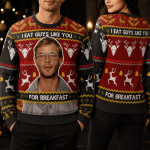Creepy Horror Ugly Christmas Sweater, Scary Holiday Sweatshirt, Dark Humor Xmas Part