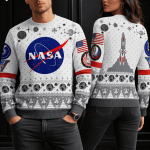 USA Space Explorer Ugly Christmas Sweater Holiday Gift for Him or Her