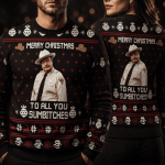 Funny Retro 80s Movie Ugly Christmas Sweater Holiday Gift