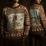 Epic Fantasy Ugly Christmas Sweater Medieval Adventure Holiday Gift