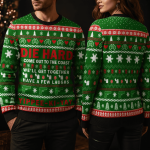 Funny Action Movie Ugly Christmas Sweater Retro Holiday Gift