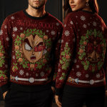 Retro Anime Power Level Ugly Christmas Sweater Funny Holiday Gift