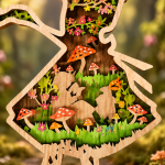 Alice SVG 3D Layered Laser Cut File, 6 Layer Wonderland, Glowforge Multilayer Plywood - Image 4