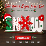 Christmas Sign SVG | Laser Cut Christmas Decor - Image 2