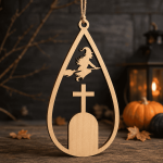 Halloween Earrings SVG Bundle, Witch, Raven, Haunted House, Cemetery Earrings, Laser Cut Files, Glowforge SVG, DXF, AI, EPS, PDF, Digital Download - Image 2