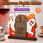 Halloween Table Decor SVG | Napkin Holder Laser Cut File - Image 2