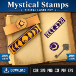 Mystical Stamp SVG | Witchy Laser Cut File - Image 2