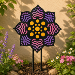 Laser Cut Plant Stakes SVG Bundle | 12 Garden Stake Designs | Bee Butterfly Flower Metal Garden Decor | Glowforge CNC DXF AI EPS PDF Files - Image 11