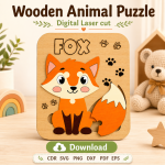 Animal Puzzle SVG | Wooden Montessori Puzzle Laser Cut - Image 11
