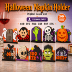 Halloween Table Decor SVG | Napkin Holder Laser Cut File