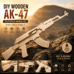 Wooden AK-47 3D Puzzle Model Kit | Laser Cut SVG DXF PDF Files | CNC Wood Craft Digital Download