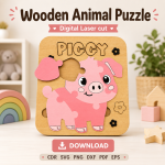 Animal Puzzle SVG | Wooden Montessori Puzzle Laser Cut - Image 3