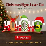 Christmas Sign SVG | Laser Cut Christmas Decor - Image 3