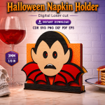 Halloween Table Decor SVG | Napkin Holder Laser Cut File - Image 3