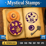 Mystical Stamp SVG | Witchy Laser Cut File - Image 3