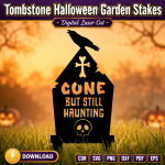 Halloween Graveyard Stakes SVG | Tombstone Yard Decor Laser Cut - Image 3