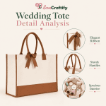 Personalized Initial Tote Bag, Custom Monogram Letter Bag, Bridesmaid Gift Tote, Wedding Party Favor, Everyday Canvas Bag - Image 3