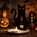Halloween Tea Light Holder SVG Bundle | Halloween Candle Holder SVG | Haunted House, Grim Reaper, Skeleton, Ghost, - Image 4