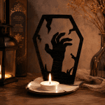 Halloween Tea Light Holder SVG Bundle | Halloween Candle Holder SVG | Haunted House, Grim Reaper, Skeleton, Ghost, - Image 5