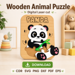 Animal Puzzle SVG | Wooden Montessori Puzzle Laser Cut - Image 4