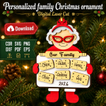 Custom Family Ornament SVG | Christmas Tree Ornament - Image 4