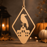 Halloween Earrings SVG Bundle, Witch, Raven, Haunted House, Cemetery Earrings, Laser Cut Files, Glowforge SVG, DXF, AI, EPS, PDF, Digital Download - Image 4