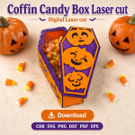 Halloween Coffin Box SVG | Candy Box Laser Cut File - Image 4