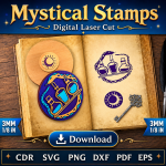 Mystical Stamp SVG | Witchy Laser Cut File - Image 4