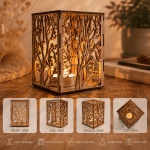 Tree of Life Lantern, Laser Cut File, SVG DXF AI EPS PDF, Wooden Candle Holder, Glowforge File, LightBurn Template, CNC Wood Craft Pattern, Home Decor, DIY Lantern, Gift Idea, Digital Download, Instant Download - Image 2