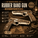 Wooden Rubber Band Pistol SVG | DIY Laser Cut Files | CNC, Glowforge, xTool, LightBurn | Instant Download - Image 2