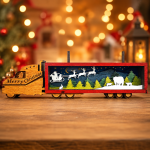 Christmas Truck SVG Laser Cut File, Vintage Red Truck Santa Ornament - Image 2
