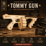 Tommy Gun Wooden Model Kit, 3D Laser Cut Files, DIY Wood Puzzle, SVG DXF AI PDF, CNC Template, Instant Digital Download