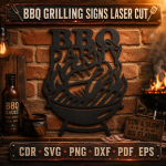 BBQ Grilling Quotes SVG, Funny Grill Master Signs, Backyard Patio Decor, Laser Cut File Bundle - Image 2