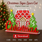Christmas Sign SVG | Laser Cut Christmas Decor - Image 5