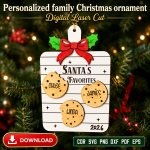 Custom Family Ornament SVG | Christmas Tree Ornament - Image 5