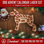 Dog Christmas Countdown SVG | Laser Cut Advent Calendar - Image 5
