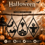 Halloween Earrings SVG, Laser Cut Earrings Bundle, Ghost, Haunted House, Bat, Cat, Pumpkin, SVG, DXF, EPS, PNG, Glowforge, xTool, Cricut,Digital Dowload