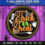 Halloween Door Sign SVG | Spooky Welcome Sign Laser Cut File | Digital Download | CDR SVG PNG DXF PDF EPS - Image 5