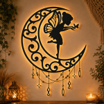 Fairy Moon Laser Cut Wall Decor Bundle,6 Fairy Moon SVG Files,Multilayer Moon Fairy SVG,Glowforge Laser Cut,CNC DXF PNG EPS,Digital Download - Image 6