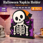 Halloween Table Decor SVG | Napkin Holder Laser Cut File - Image 5