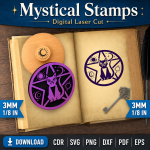 Mystical Stamp SVG | Witchy Laser Cut File - Image 5