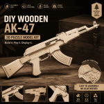 Wooden AK-47 3D Puzzle Model Kit | Laser Cut SVG DXF PDF Files | CNC Wood Craft Digital Download - Image 2