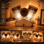 V-Twin Engine Lamp SVG | Laser Cut Wooden LED Lamp Files | Motorcycle Engine Light Box DXF | CNC Wood Lamp Template | Digital Download