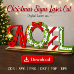 Christmas Sign SVG | Laser Cut Christmas Decor - Image 6