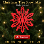 Christmas Snowflake SVG | Laser Cut Tree Ornament - Image 6