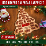 Dog Christmas Countdown SVG | Laser Cut Advent Calendar - Image 6