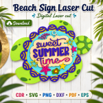 Beach House Sign SVG | Coastal Wall Decor Laser Cut File | Instant Download | CDR SVG PNG DXF PDF EPS - Image 6