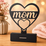Laser Cut Mom Heart SVG, Mothers Day Sign, Metal Decor Laser Cut File, Glowforge SVG, CNC DXF, EPS, AI, Digital Download - Image 6