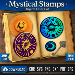 Mystical Stamp SVG | Witchy Laser Cut File - Image 6